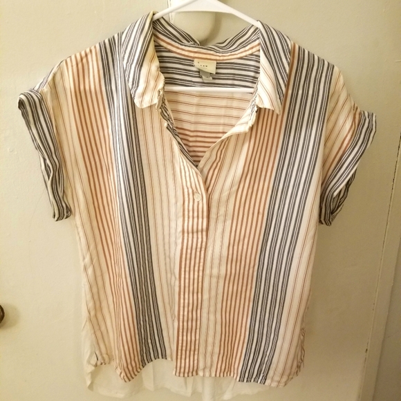 a new day Tops - A New Day Striped Popover Womens Blouse